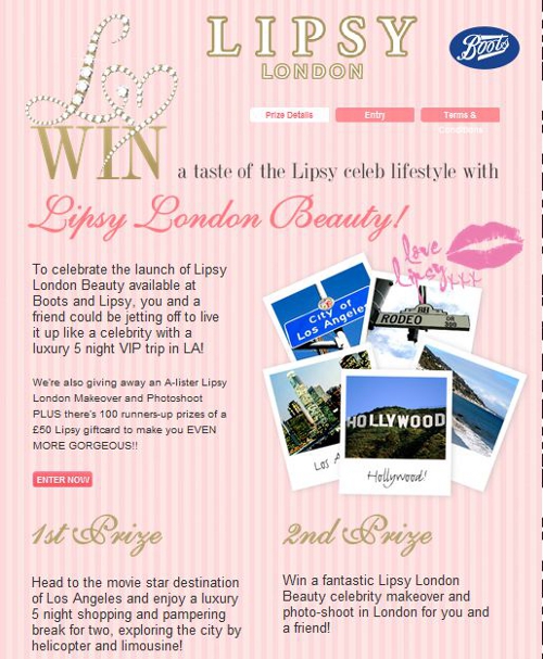 Celebrity makeover Prize